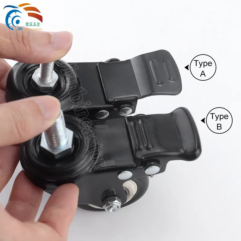 office directional/universal wheel rubber wheel caster 2-5 inch Brake PVC/PU/TPR/PP furniture caster wheel