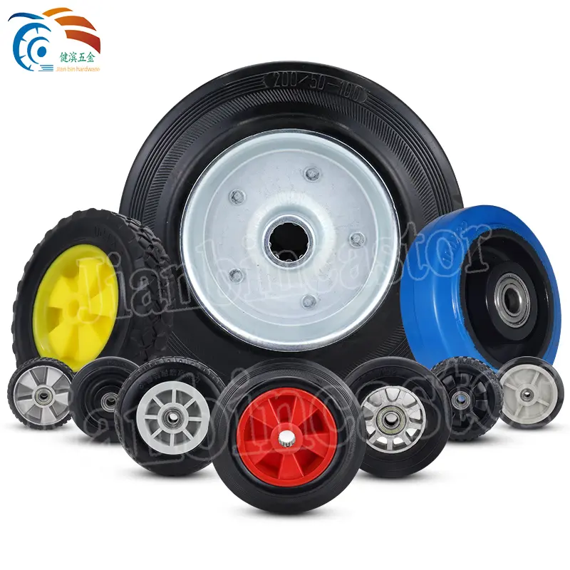 Rubber Single Wheel150mm black Wheel Cart Castor Industry Universal Castor Wholesale Rubber Single Wheel