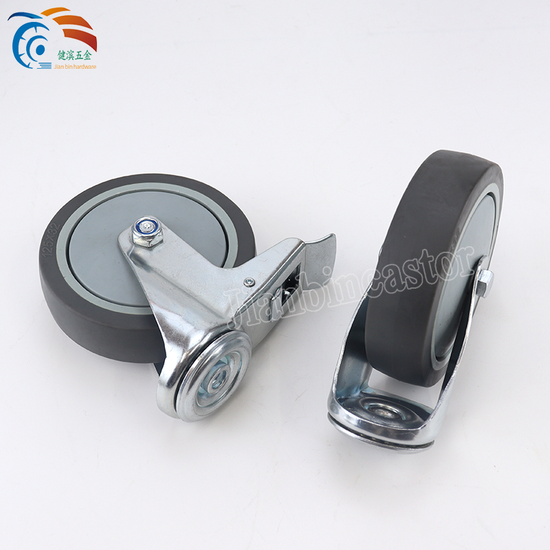 castor wheel Quality 3Inch 4Inch 5Inch Swivel Bolt Hole Tpr Caster Wheels Stainless Steel Caster