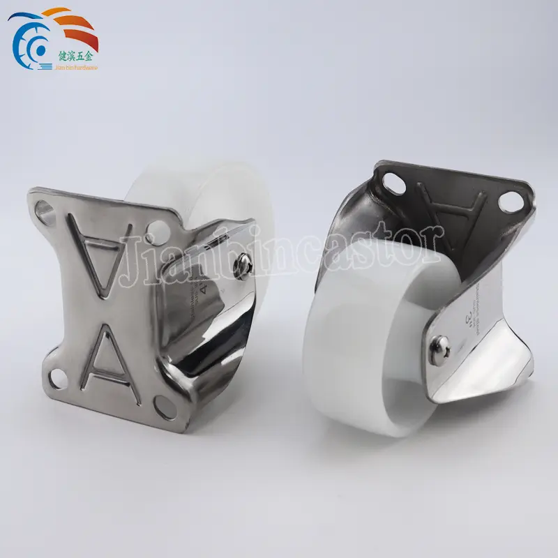 European 75/100/125 mm PA fixed casters for trolleys