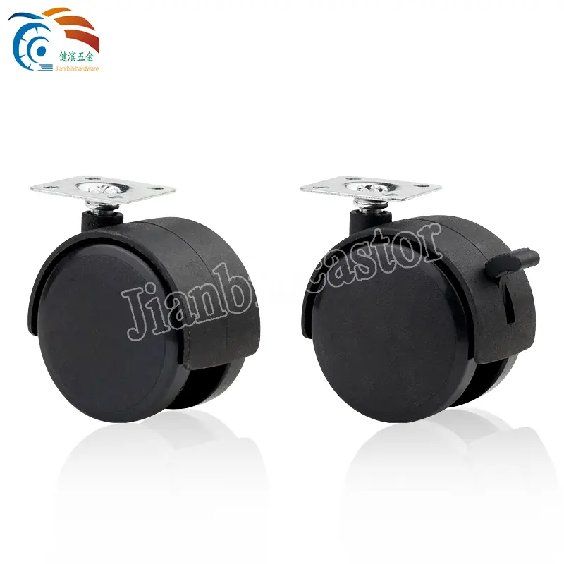 50mm Caster Wheel Suppliers Rollerblade Office Chair Caster Wheels Furniture Assembly Hardware Plastic Trolley Caster Wheels with Castor