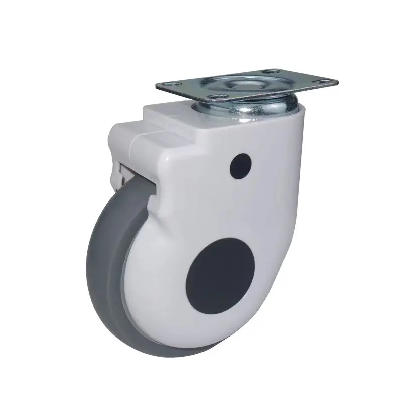 PU Medical Caster Wheels Double Lock Hospital Equipment Plate Medical Caster Wheels Twin Wheel Castors