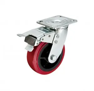 Manufacturer Product 4 5 6 8 Inch Industrial High Load Heavy Duty Trolley Swivel With Brake PVC Caster