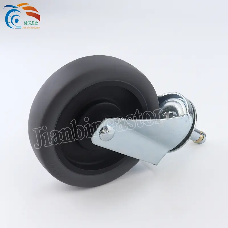 4 inch TPR dining trolley casters Trolley Accessories Travel Luggage Suitcase Rotating Caster Wheel With brake