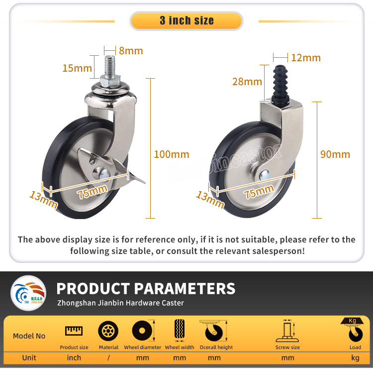 Food Service Cart Casters (4)