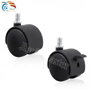 Supplier Office Chair Caster Furniture Assembly Hardware Plastic Trolley Caster With Caster 40/50mm Caster