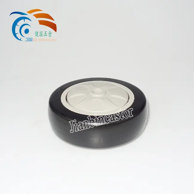 Industry Wheel Barrow Wheels Single Bearing Red Plastic Caster Wheel