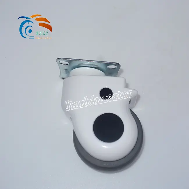 PU Medical Caster Wheels Double Lock Hospital Equipment Plate Medical Caster Wheels Twin Wheel Castors