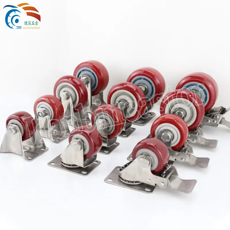5″ TPR PVC PU Wheel Heavy Equipment Industry Food Stainless Steel Caster