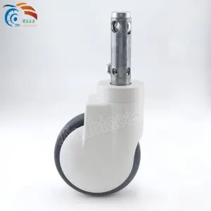150mm single piece caster 5 inch center lock medical swivel long stem single piece caster