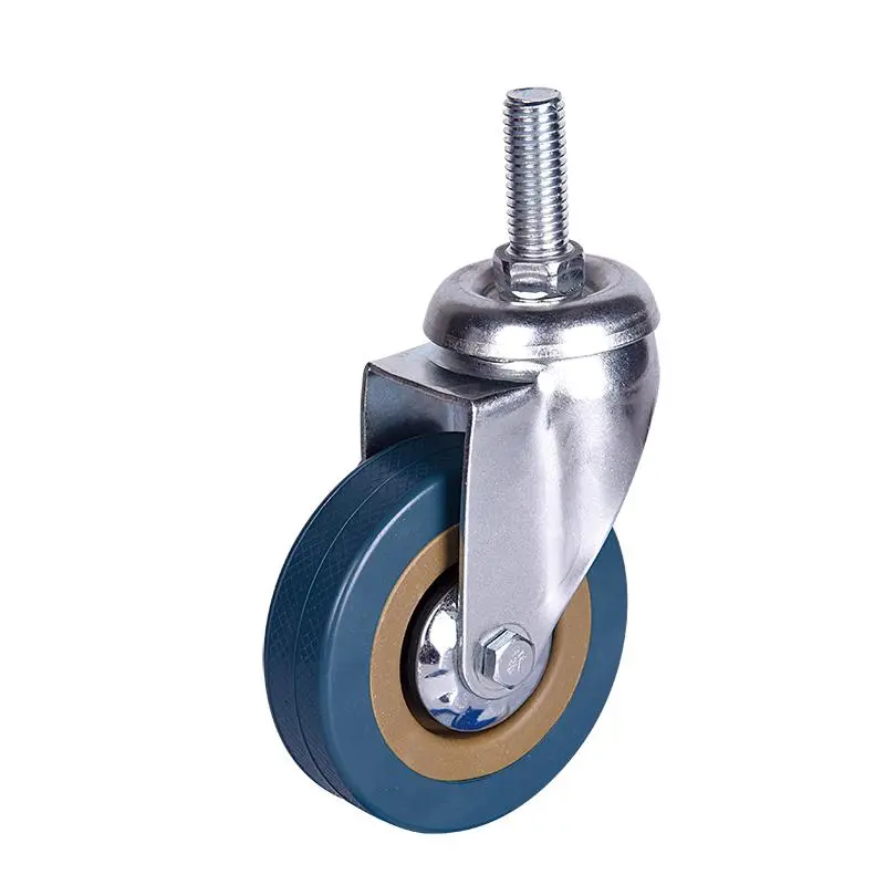 Grey rubber PVC casters (4)