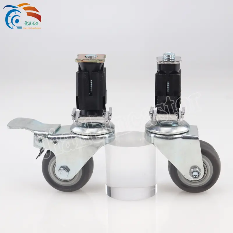 2 inch 2.5 inch 3 inch 4 inch stainless steel square tube telescopic caster silent universal caster dining car caster