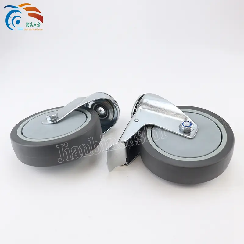 castor wheel Quality 3Inch 4Inch 5Inch Swivel Bolt Hole Tpr Caster Wheels Stainless Steel Caster