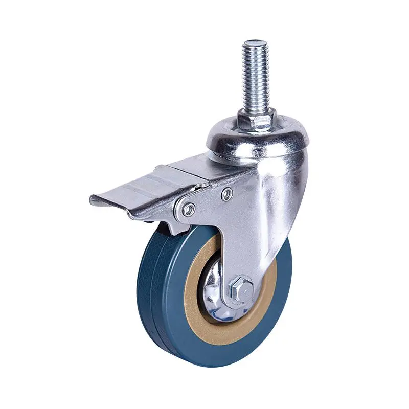 50mm Grey Furniture TPR PVC Ball Caster Chair Wheel Small Swivel Stem Caster