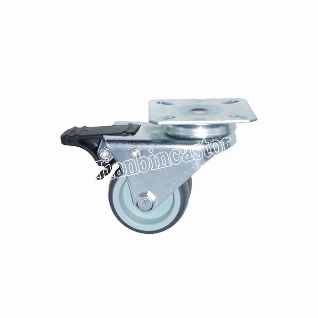2 Inch Gray TPR Double Caster Light Duty Casters