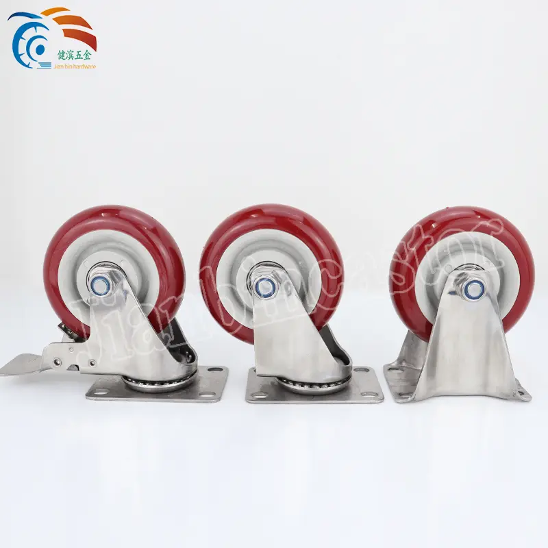 5″ TPR PVC PU Wheel Heavy Equipment Industry Food Stainless Steel Caster