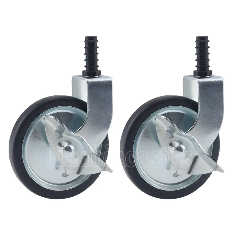 Food Service Cart Casters Industrial Metal Round Tubes Fabric Three Shelves Cut Pieces Trolley castor wheel