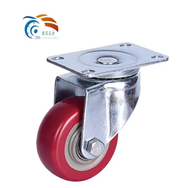 3-5 Inch American Style Black Bracket Medium Duty Swivel Caster with PVC Wheel