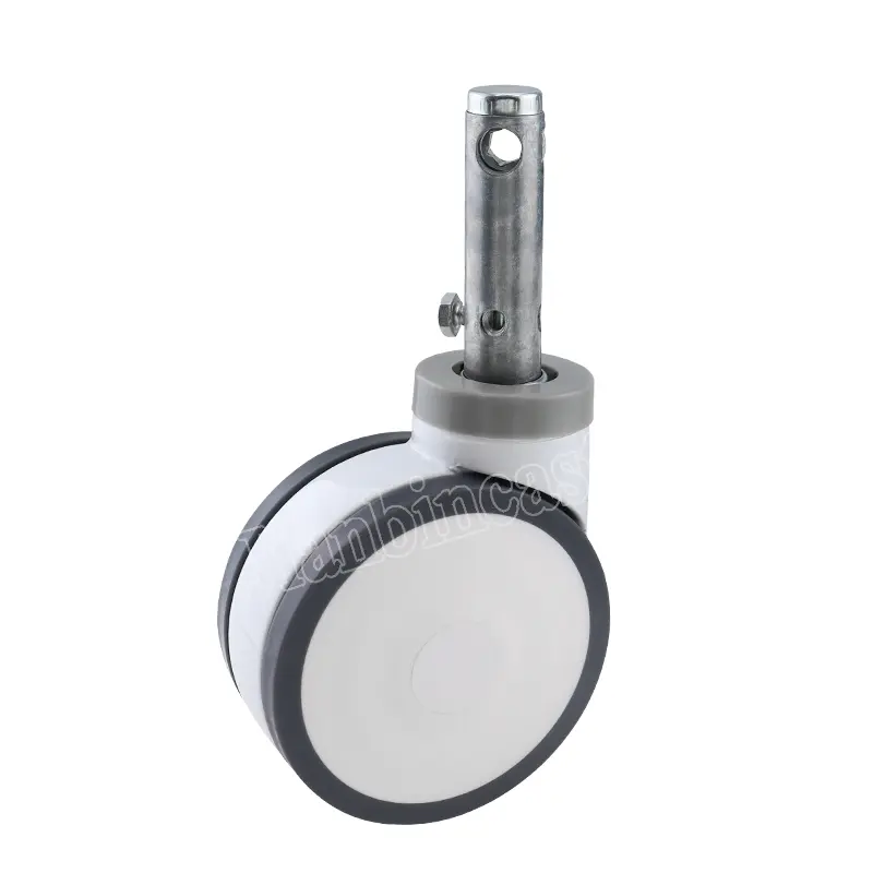 5inch center locking 28x96mm caster 5 inch center locking medical swivel long stem caster
