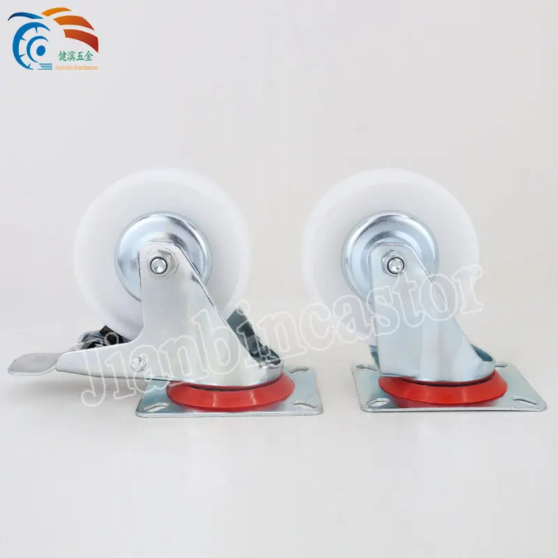 Wholesale Factory 100mm 4 5 6 Inch PP Wheel Casters Industrial Swivel Locking Medium Duty Casters Wheel For Trolley Carts