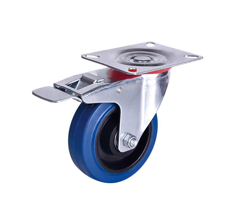 Industrial Caster Wheel Manufacturer Supply 5″ Swivel Plate Toolbox Caster with Rubber Wheel