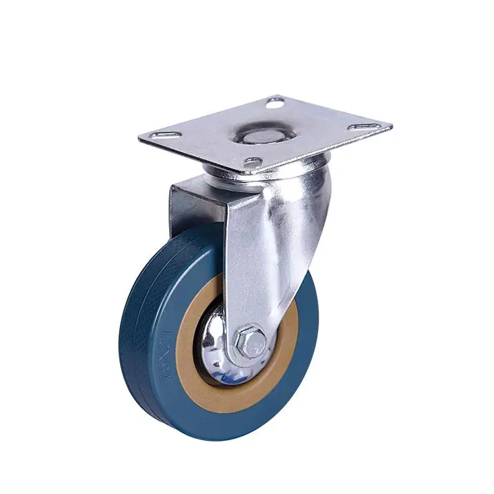 Grey rubber PVC casters (2)