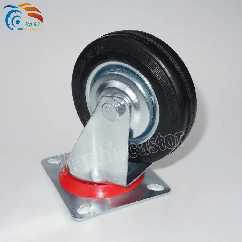 High Quality 4 5 6 8 Inch Stainless Steel Nylon Heavy Duty Swivel with Brake Industrial Casters Wheel Ruedas