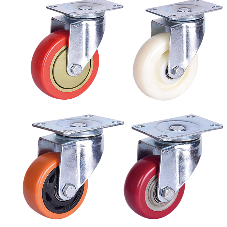 3-5 Inch American Style Black Bracket Medium Duty Swivel Caster with PVC Wheel