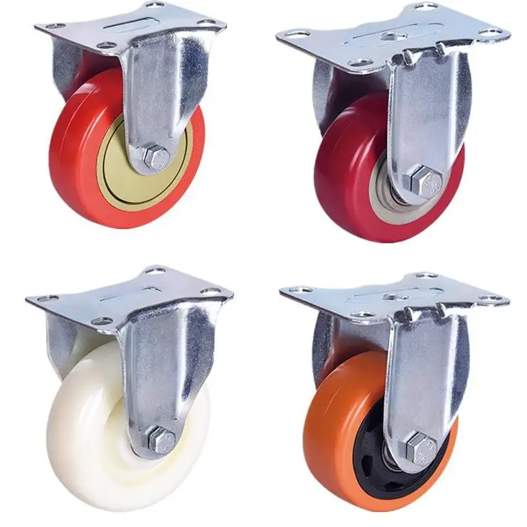 3-5 Inch American Style Black Bracket Medium Duty Swivel Caster with PVC Wheel