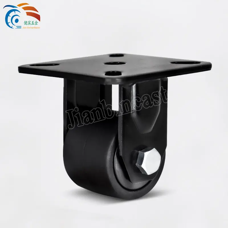 Heavy Duty Industrial Castors 2 Inch Modified Nylon Wheels Swivel Caster With Brake