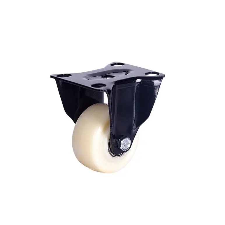 Medium Duty 3/4/5 Inch Plate PU Castor Wheel with Brake PVC Caster Locking Trolley Wheel