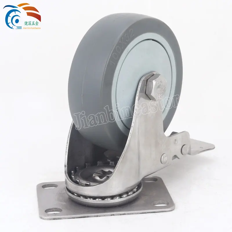 Factory Directly Sell Competitive 3/4/5 Inch Swivel TPR Caster Wheel Medical Caster/Heavy Duty Caster/Thermo Caster/Stainless Steel Caster