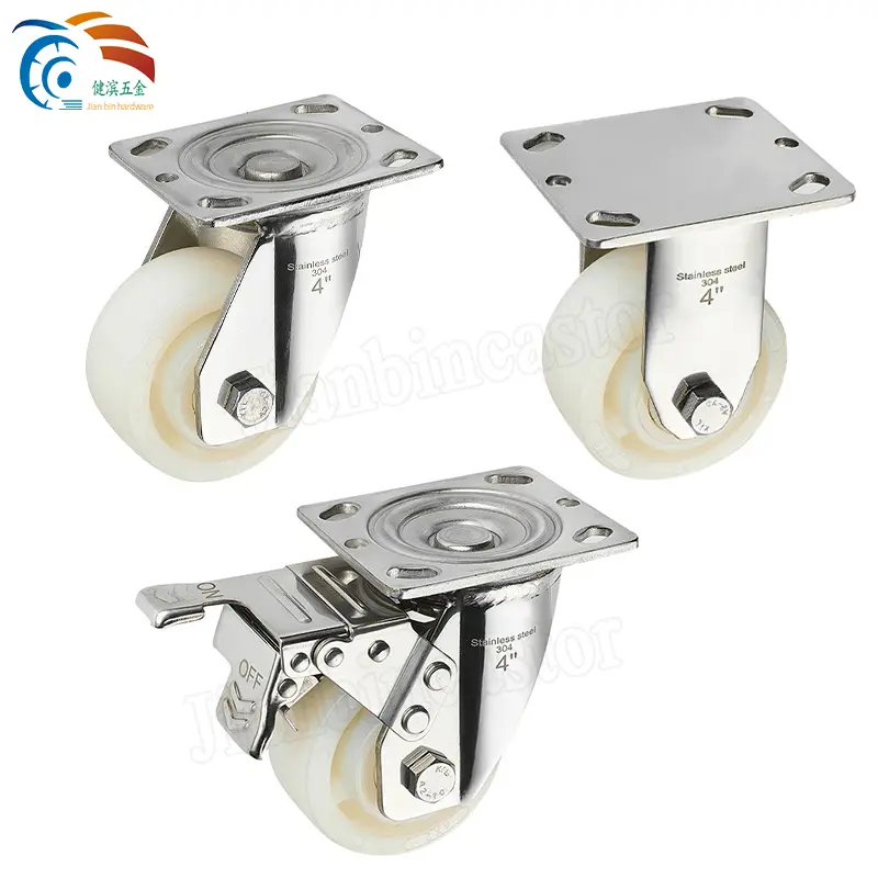 Stardrawing Heavy Duty Heat Resistant Castor Wheel with 304 Stainless Steel Bracket Caster