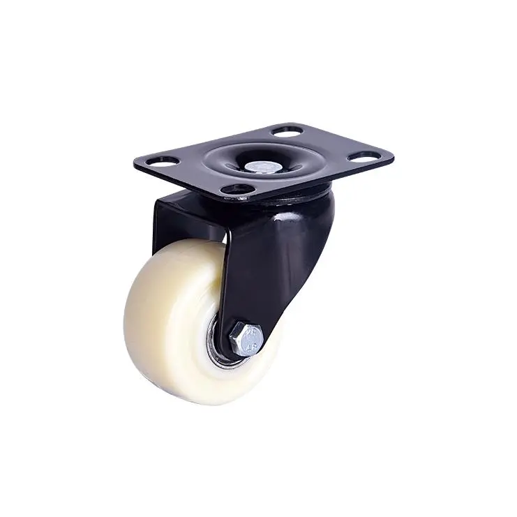 Medium Duty 3/4/5 Inch Plate PU Castor Wheel with Brake PVC Caster Locking Trolley Wheel