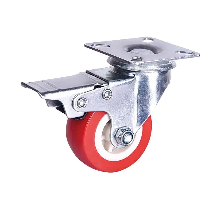Wholesale Manufacturer 1.5/2/2.5 Inch Black Bracket Electrophoresis with Brake Caster Wheel