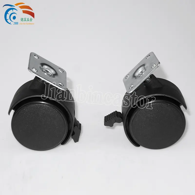 50mm Caster Wheel Suppliers Rollerblade Office Chair Caster Wheels Furniture Assembly Hardware Plastic Trolley Caster Wheels with Castor