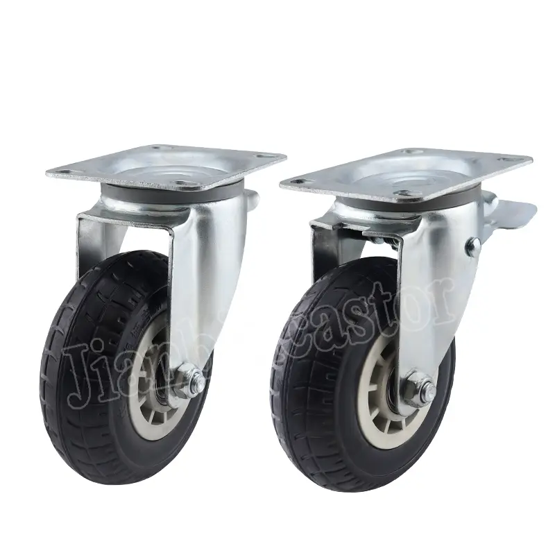 Factory Price Heavy Duty Swivel Industrial 6 8 Inch Solid Rubber Caster Wheel