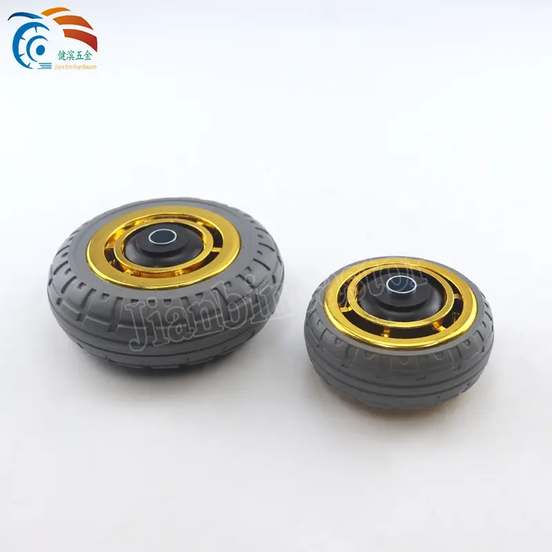 5 Inch Trolley Grey Elastic Rubber Wheel Caster For Industrial Wheels Scaffolding